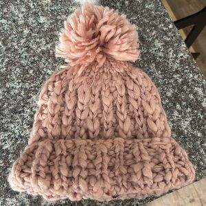 Cozy Pink Knit Pom-Pom Beanie for Kids